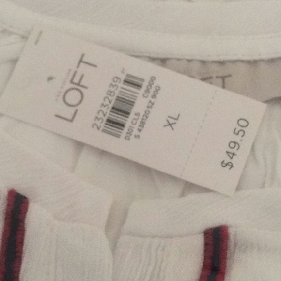 ANN TAYLOR LOFT BOHIMIA SPLIT NECK SHELL TOP NWT - Picture 3 of 4